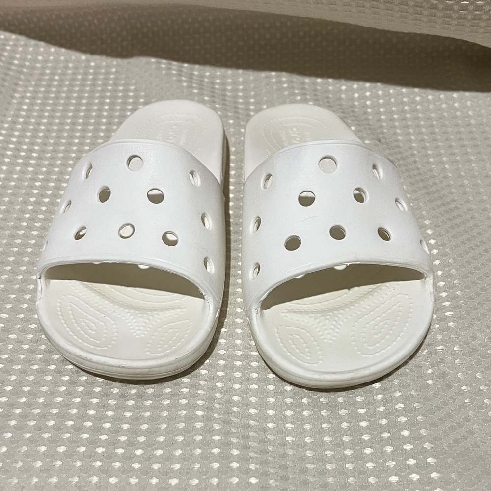 CROCS White Slide Sandals Women or Mens